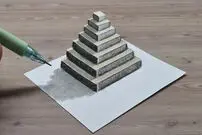 ببینید| به همین سادگی یک نقاشی 3 بعدی از هرم پلکانی مایاها بکشید!