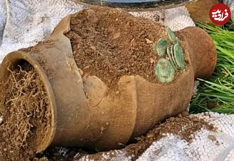 کوزۀ حاوی 15 هزار سکه رومی از زیر خاک بیرون آمد