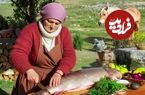 ببینید| غذای روستایی در آذربایجان؛ کباب کردن ماهی کپور شکم پر در طبیعت