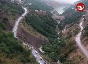 عکس| سفر زمان؛ تصویری قدیمی از «جاده چالوس» وقتی هنوز خاکی بود