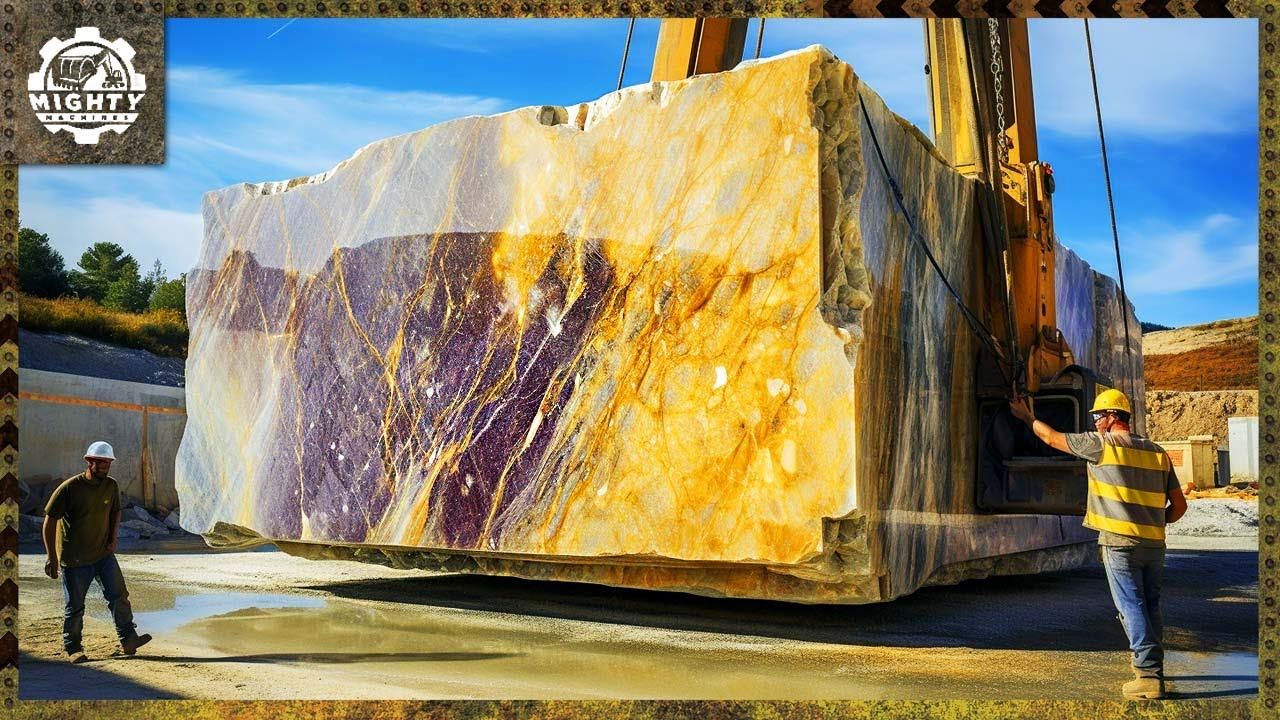 (ویدئو) مراحل دیدنی استخراج سنگ مرمر لوکس از یک معدن میلیارد دلاری 