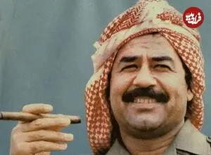 عکس| سفر زمان؛ «صدام» در حال نماز خواندن در حرم امام هادی؛ سال 1376