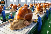 ببینید| چگونه آمریکایی ها میلیون ها حلزون را پرورش داده و فرآوری می دهند؟