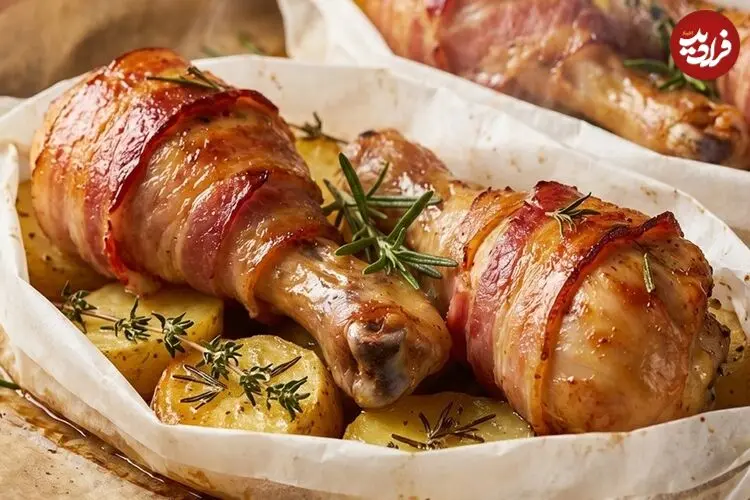 ببینید| طرز تهیه یک شام متفاوت آمریکایی با 6 عدد ران مرغ