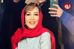 عکس| سفر زمان؛ چهرۀ «پانته‌آ بهرام» در پشت‌صحنۀ اولین سریالش در کنار «محمدعلی کشاورز»