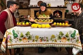 ببینید| غذای روستایی در آذربایجان؛ پخت دلمه لیمو با گوشت گاو در روستا