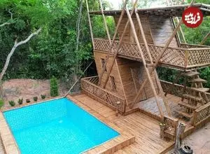 ببینید| روند ساخت یک ویلا دوطبقه استخردار در 39 روز و در دل جنگل های کامبوج