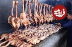 ببینید| غذای خیابانی در مالزی؛ فرآیند پخت اردک دودی، مرغ و کاری گوشت گاو در کوالالامپور