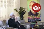 تصاویر| حضور حسن روحانی در منزل شهید لاریجانی