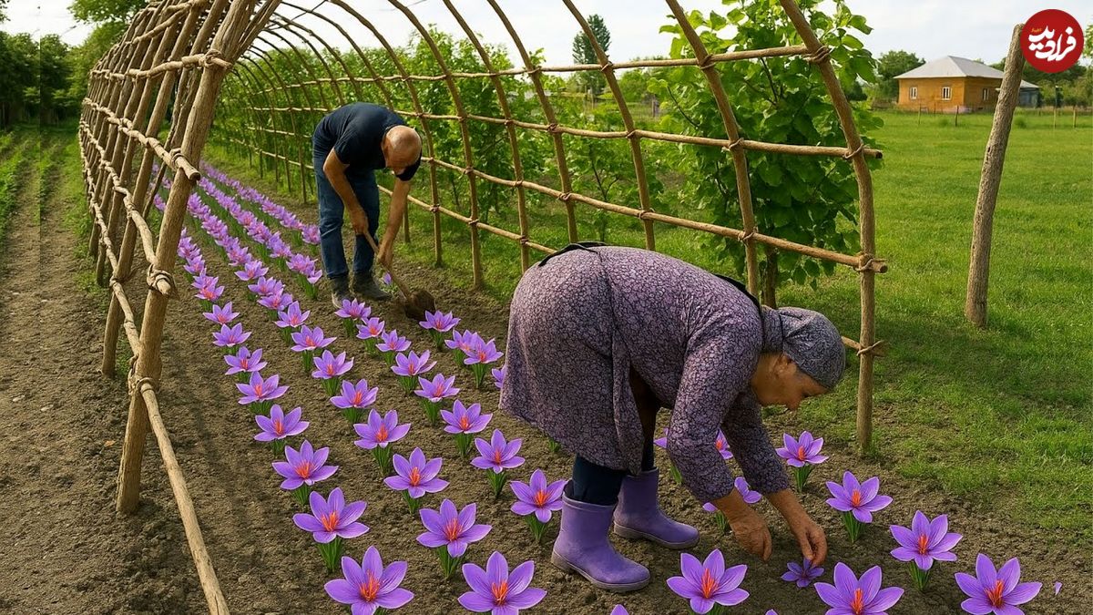 ببینید؛ غذای روستایی در آذربایجان؛ کاشت زعفران، پخت خوراک مرغ و کیک