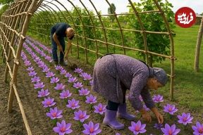 ببینید؛ غذای روستایی در آذربایجان؛ کاشت زعفران، پخت خوراک مرغ و کیک 