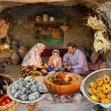 ببینید| غذای روستایی در ایران؛ پخت مرغ و بادمجان در کدو تنبل و تهیه نان سنتی و پنیر