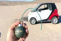 (ویدئو) اگر یک نارنجک را داخل یک خودروی برقی منفجر کنید، چه اتفاقی می افتد؟