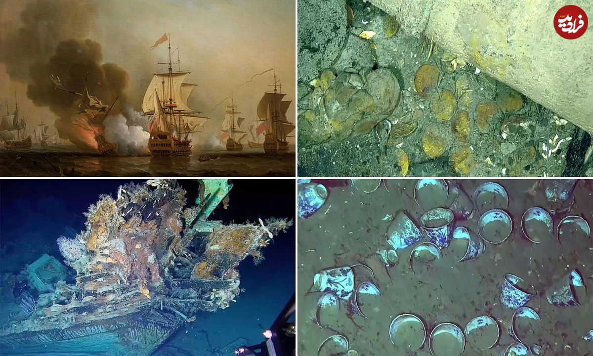 کشف کشتی غرق شده اسپانیا در ۳۰۰ سال پیش با گنجی ۱۷ میلیارد دلاری
