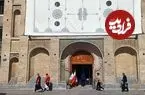 عکس| سفر به ایران قدیم؛ مرد خر سوار در حال عبور از خیابان ناصرخسرو؛ 130 سال قبل
