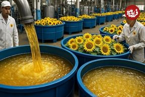 ببینید؛ روغن آفتابگردان چگونه تولید می شود؟