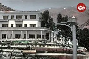 عکس| سفر در زمان؛ نمایی از احداث هتل دربند تهران در شمال این شهر؛ سال 1317