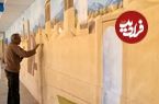 ببینید؛ منصور مهدی‌زاده گنابادی خالق اولین نقاشی شب‌نمای جهان روی کاهگل