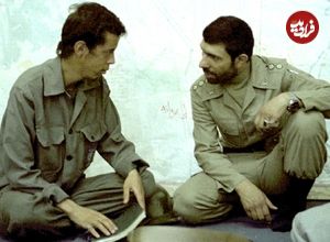 عکس؛ سفر در زمان؛ «شهید حسن باقری» در کنار صدها مین در جبهه؛ سال 1360