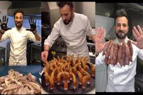(ویدئو) غذای خیابانی در ترکیه؛ پخت غذا با ماهی مرکب و میگو