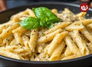 ببینید؛ طرز تهیه یک پاستا ارزان و فوری ایتالیایی با بادمجان و سس پستو