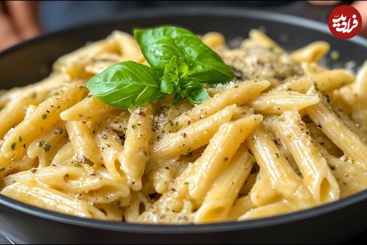 ببینید؛ طرز تهیه یک پاستا ارزان و فوری ایتالیایی با بادمجان و سس پستو
