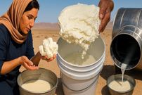 ببینید؛ غذای روستایی در ایران؛ تهیه کره و دوغ سنتی از ماست