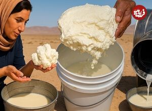 ببینید؛ غذای روستایی در ایران؛ تهیه کره و دوغ سنتی از ماست