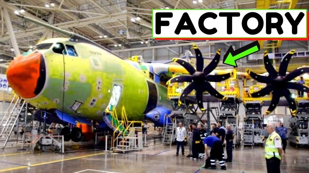 (ویدئو) نمایی حیرت انگیز از نحوه ساخت هواپیمای ایرباس A400M اطلس