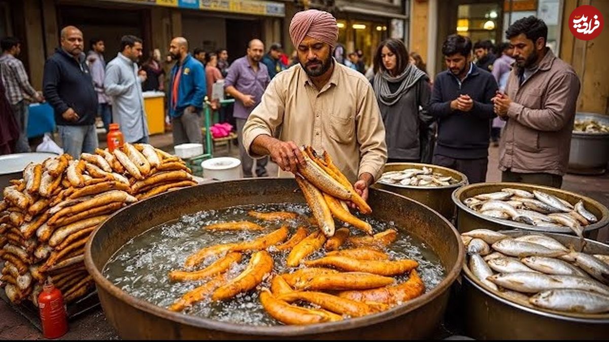 ببینید؛ غذای خیابانی در پاکستان؛ پاکورای ماهی، ماهی کبابی و سرخ شده در کراچی