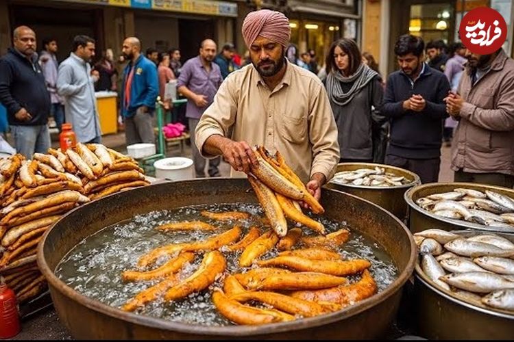ببینید؛ غذای خیابانی در پاکستان؛ پاکورای ماهی، ماهی کبابی و سرخ شده در کراچی