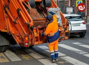 ببینید| لحظه فرار کارگر شهرداری از مرگ