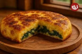 ببینید| طرز تهیه یک کوکو ساده با سیب زمینی و اسفناج