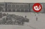 عکس| سفر زمان؛ منظرۀ خلوت «میدان توپخانه» و توپ‌های جنگی وسط میدان؛ 135 سال قبل