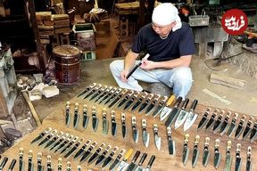 ببینید؛ مراحل ساخت چاقوهای آشپزخانه توسط آهنگر معروف ژاپنی