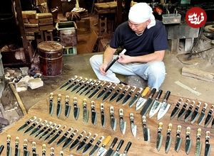 ببینید؛ مراحل ساخت چاقوهای آشپزخانه توسط آهنگر معروف ژاپنی