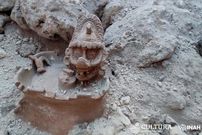 کشف مجسمۀ عجیب و ترسناک از خدای مایاها