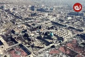 عکس| سفر زمان؛ منظرۀ شهر «مشهد» در دوران قاجار از روی پشت بام حرم مطهر