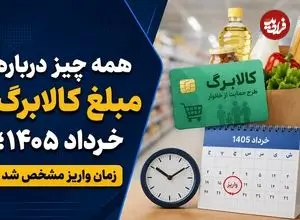 همه چیز درباره مبلغ کالابرگ خرداد 1405؛ زمان واریز مشخص شد