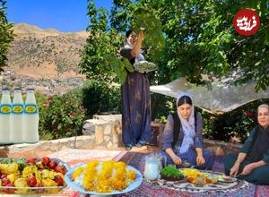 ببینید؛ غذای روستایی در کردستان؛ پخت یک چلو مرغ متفاوت و خلاقانه