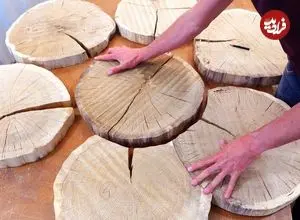 ببینید| نحوه ساخت یک میز چوبی متفاوت با تنه درخت به روش نجار ماهر آلمانی 
