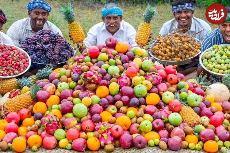 ببینید| غذای روستایی در هند؛ تهیه مربا با سیب، انبه، کیوی آناناس و ... در طبیعت