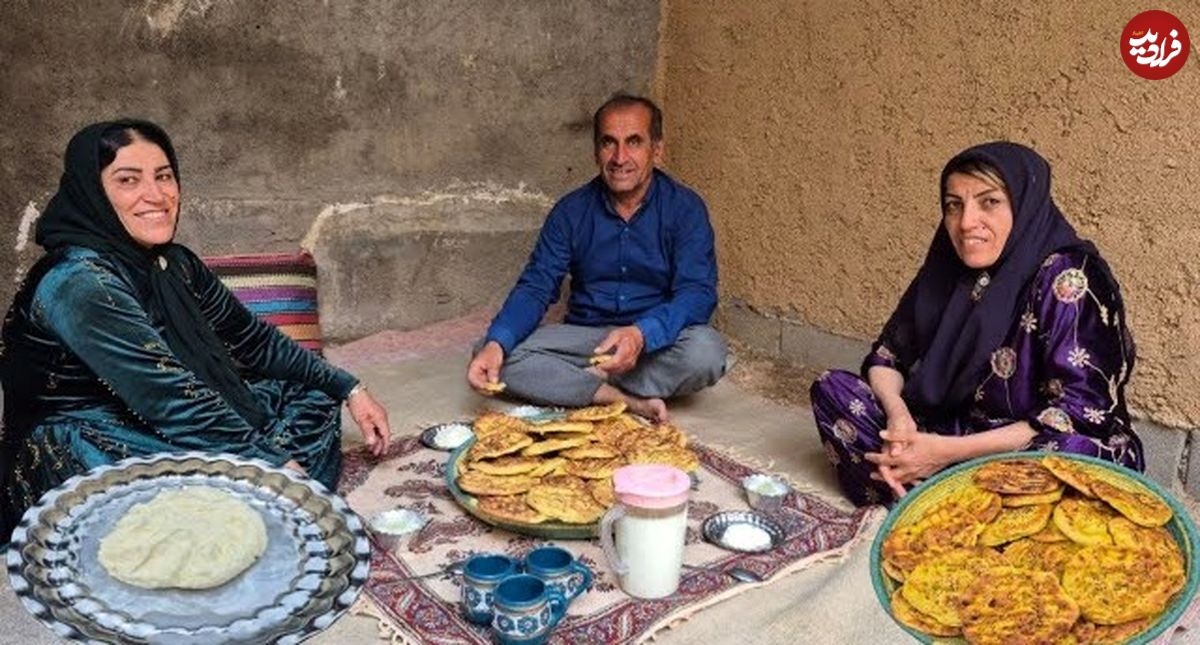 ببینید| غذای روستایی در ایران؛ پخت نان سنتی و تهیه کره محلی