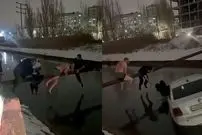 ببینید| نجات نفس‌گیر کودک از تاکسی در حال غرق شدن در کانال یخ‌زده در داغستان 