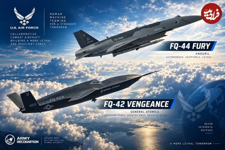 آمریکا از استقرار ۵۰۰ بال وفادار FQ-42 Vengeance و FQ-44 Fury تا ۲۰۳۲ خبر داد