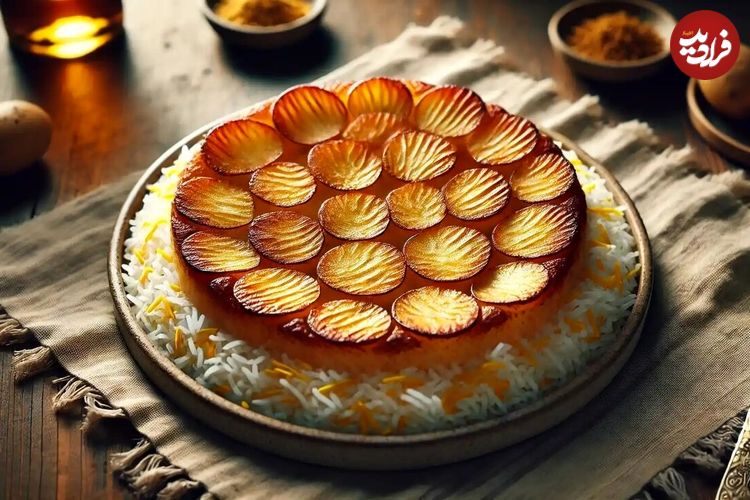 طرز تهیه ته‌دیگ سیب‌زمینی و دلایل نرم شدن آن