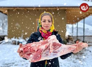 ببینید؛ غذای روستایی در ایران؛ پخت آبگوشت سنتی در هوای برفی روستا