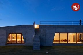 تصاویر؛ معماری متفاوت یک «ویلای بتنی» در سواحل ژاپن