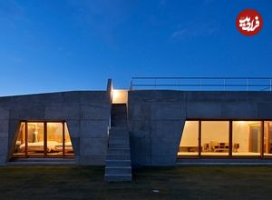 تصاویر؛ معماری متفاوت یک «ویلای بتنی» در سواحل ژاپن
