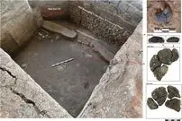کشف یک «نان سوخته» که 5 هزار سال قبل در کنار در ورودی یک ساختمان دفن شده است